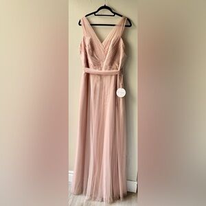 NWT Wtoo Women's Blush Pink Chiffon Dress
